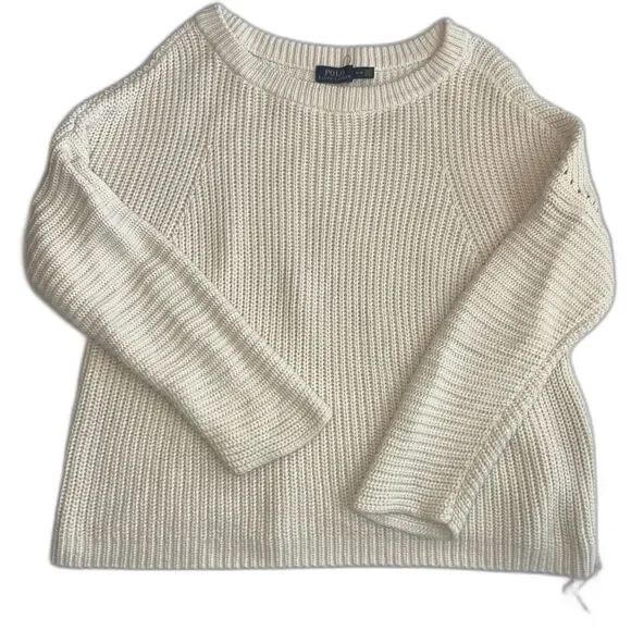 Polo by Ralph Lauren Cream Crewneck Knit Sweater - Picture 1 of 4